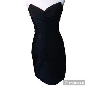 Cocktail taffeta black mini dress -- size 6